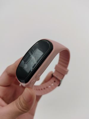 直角ピンク シリコン ウェアラブル ステップ トラッカー シンプル 腕歩計