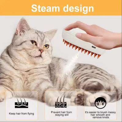 2024 新品3イン1 ペットヘアクリーニング 蒸気ブラシ スプレー シャンプー 再充電可能な猫蒸気ブラシ