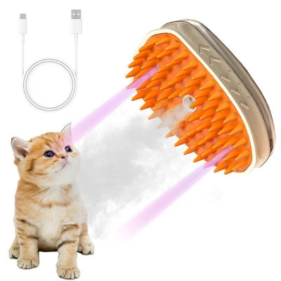 2024 新品3イン1 ペットヘアクリーニング 蒸気ブラシ スプレー シャンプー 再充電可能な猫蒸気ブラシ