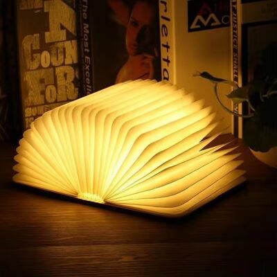 ミニLEDナイトライト リチャージ可能な読書本ライト 折りたたむ本ライト LEDライト USBナイトライト