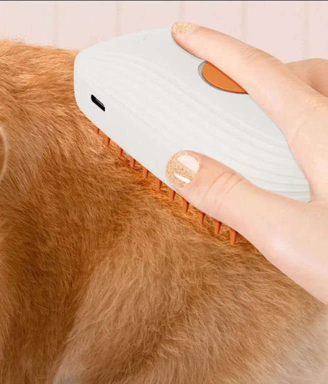 2024 新品3イン1 ペットヘアクリーニング 蒸気ブラシ スプレー シャンプー 再充電可能な猫蒸気ブラシ